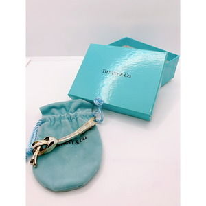 Tiffany Brooch Corsage Ribbon Motif Silver